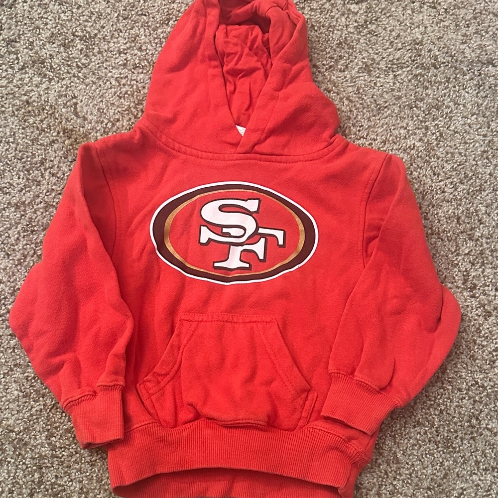 Kids Red SF Logo Hoodie